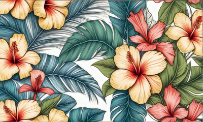 seamless floral pattern background wallpaper or clothing 