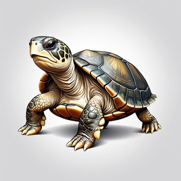 Realistic Charm, a cute turtle