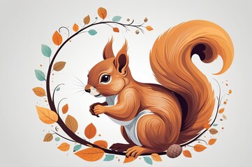 Fototapeta premium Surrealism, an image of a squirrel
