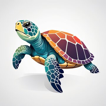 Geometric Playfulness, a cute turtle