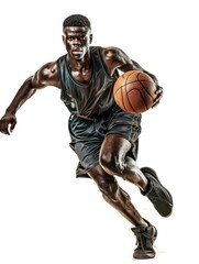 Male Basketball Player Dribbling
