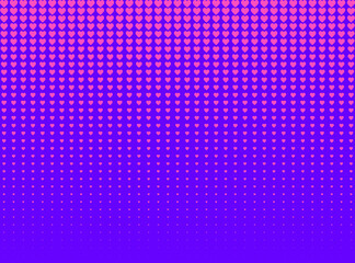 Pink heart halftone pattern vector background