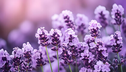 Obraz premium lavender flowers in bloom.