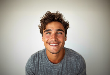Obraz premium Beaming young man isolated
