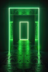 Green Light in Dark Room