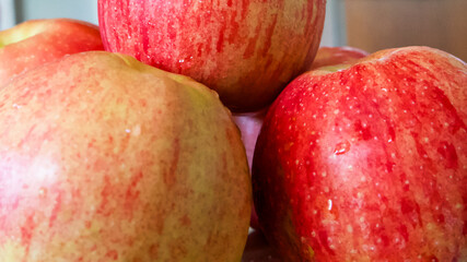 Culinary Apple Use. Red apples, can be used in cooking or recipe imagery.