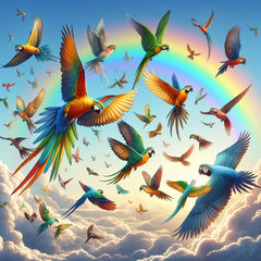 Obraz premium Pájaros exóticos 