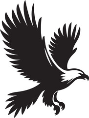 Fototapeta premium Fish Eagle shilhotte, vector , white background