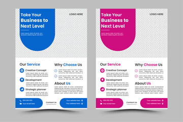 Corporate creative colorful business flyer template design set, abstract business flyer, vector template design or business poster template design Business Flyer Corporate Flyer Template Geometric,