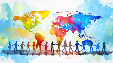 Craft a compelling World Population Day poster illustrating the global impact of population growth, advocating for sustainable practices and awareness about population-related issues