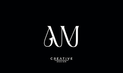 AM, MA, A, M, Abstract Letters Logo Monogram