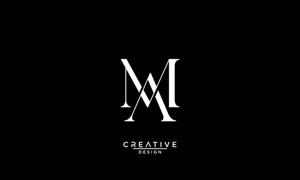 AM, MA, A, M, Abstract Letters Logo Monogram