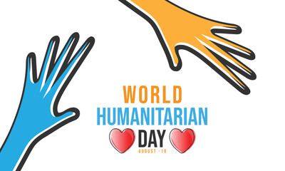 World Humanitarian day. background, banner, card, poster, template. Vector illustration.