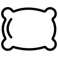 Outlined Pillow - flat and modern icon symbol