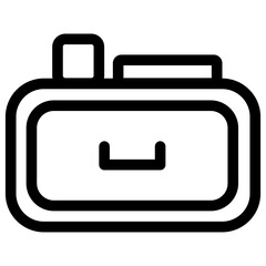 Outlined furniture - flat and modern icon