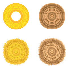 黄色と茶色のバウムクーヘン