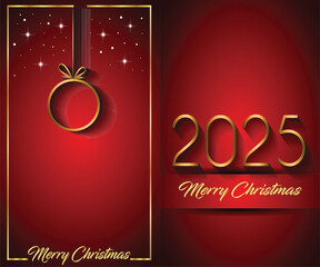 2025 Merry Christmas background for your seasonal invitations, festival posters, greetings cards. 