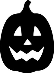 Halloween pumpkin silhouette vector.
Jack o lantern pumpkin for halloween silhouette.