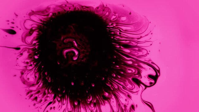 Abstract Liquid Effects in Motion, 4K, 60fps video of abstract liquid effects with vibrant colors and swirling patterns, Acrylic and Ferrofluid. Ideal for creative backgrounds, artistic&nbsp;projects