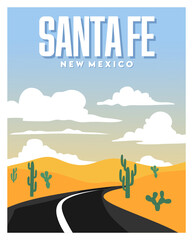 Obraz premium Santa Fe New Mexico with beautiful views