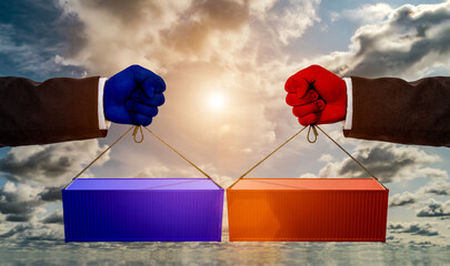 Illustrated Concept of Handheld Container Trade