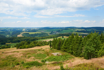 Blick vom Schwartenberg im Erzgebirge	
