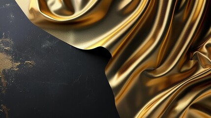 Timeless beauty: Black-gold backdrop evoking a sense of timeless allure