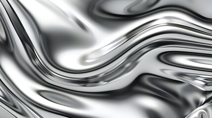 abstract background of liquid metal in silver.