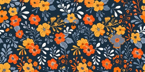 Exquisite floral design ideal for digital fabric printing.