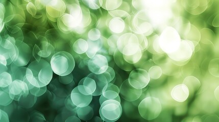 Soft blurred green circles overlapping in an ethereal, dreamy composition. 