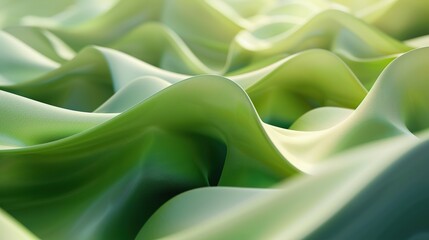 Abstract green shapes overlapping to create an interesting and dynamic visual effect. 