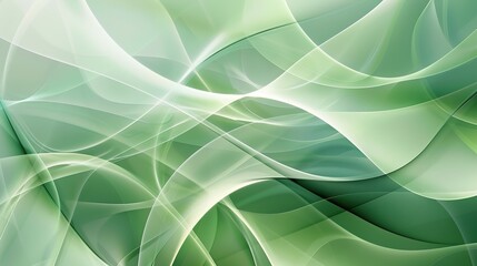 Abstract green shapes overlapping to create an interesting and dynamic visual effect. 