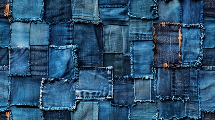 Pale azure denim texture. Cloth backdrop. Continual material design.
