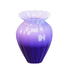 3D Rendered Desk Vase Isolated on The Transparant Background	