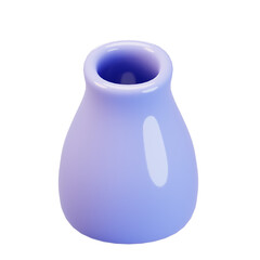 3D Rendered Desk Vase Isolated on The Transparant Background	