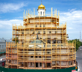 Restoration of the Vladimir Golden Gate.
 A historical monument of the XII century.