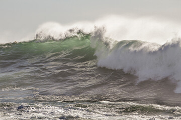 Crashing green wave