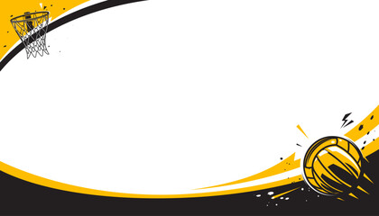 Abstract netball background design with empty space for text. Sports concept © Manovector