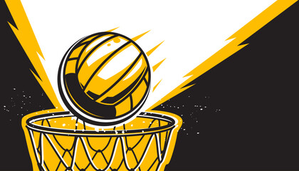 Abstract netball background design. Sports concept © Manovector