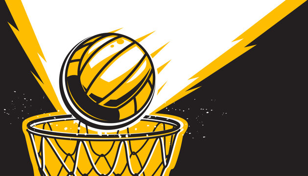 Abstract netball background design. Sports concept