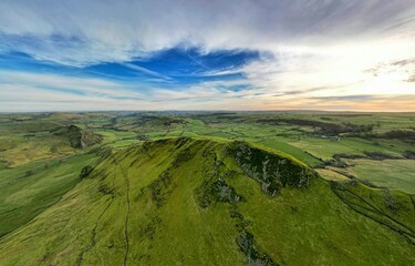 Sunset Over Dragon's Back, Chrome Hill, Parkhouse Hill, Golden Hour, Peak District National Park, UK