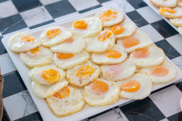 
Menu cooking in kitchen egg fried