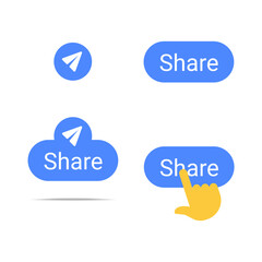 A modern and versatile share button design,