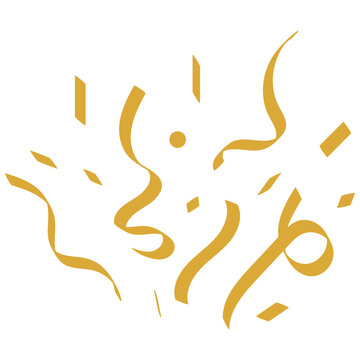 recommend clip art:  bright confetti isolated on transparent background. Festive Vector illustration. Gold Party Popper