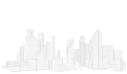 Fototapeta premium sketch of the city