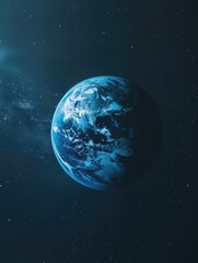 Fototapeta premium Earth from Space with Stars