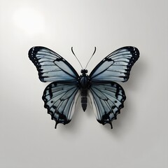 a vector of a poisonous butterfly of pollution, minimalistic and simplistic