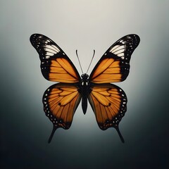 Obraz premium a vector of a poisonous butterfly of pollution, minimalistic and simplistic