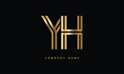 YH, HY, Y, H Abstract Letters Logo Monogram