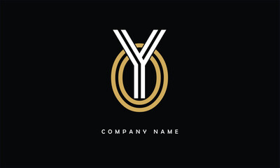 YO, OY, Y, O Abstract Letters Logo Monogram